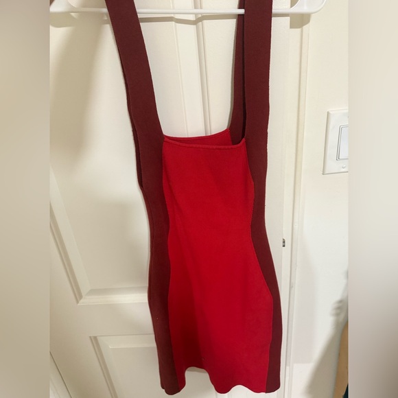 SOLID & STRIPED Red and Brown Top - Picture 1 of 5